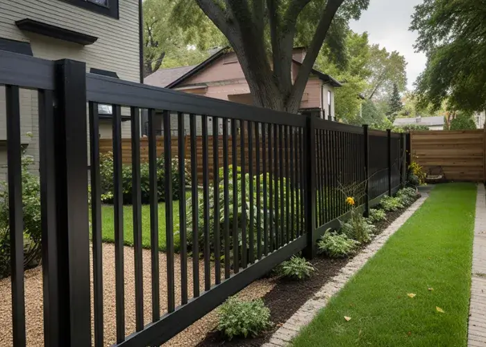 Front yard with aluminium fence in Tamworth