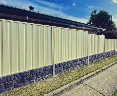 White colorbond fence in Tamworth